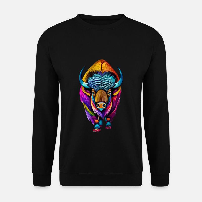 Bison - Unisex Pullover - Schwarz