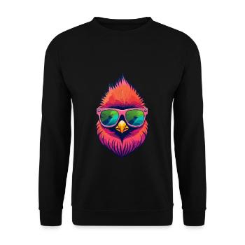 Cardinal Vogel Red Cardinal - Unisex Sweatshirt - black - Front - Alina (178cm) & Michal (187cm)
