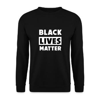 BLACK LIVES MATTER - Unisex Pullover - Schwarz - Vorne - Alina (178cm) & Michal (187cm)