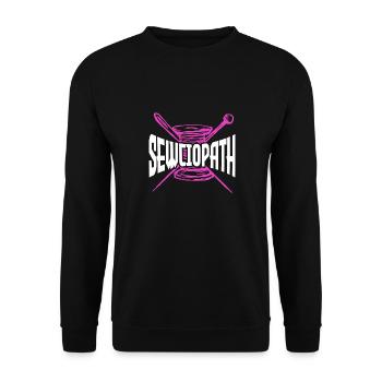 Sewciopath Accessoires de couture - Sweat-shirt Unisexe - noir - Devant - Alina (178cm) & Michal (187cm)