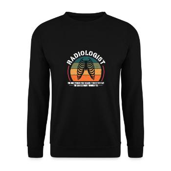 radiologue ils peuvent voir à travers vous Design - Sweat-shirt Unisexe - noir - Devant - Alina (178cm) & Michal (187cm)