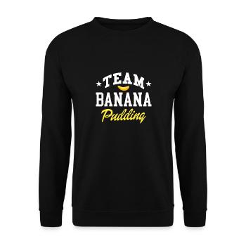 Team Banana Pudding - Unisex Sweatshirt - black - Front - Alina (178cm) & Michal (187cm)