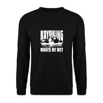 kayaking makes me wet Design for a kayak woman - Unisex Pullover - Schwarz - Vorne - Alina (178cm) & Michal (187cm)