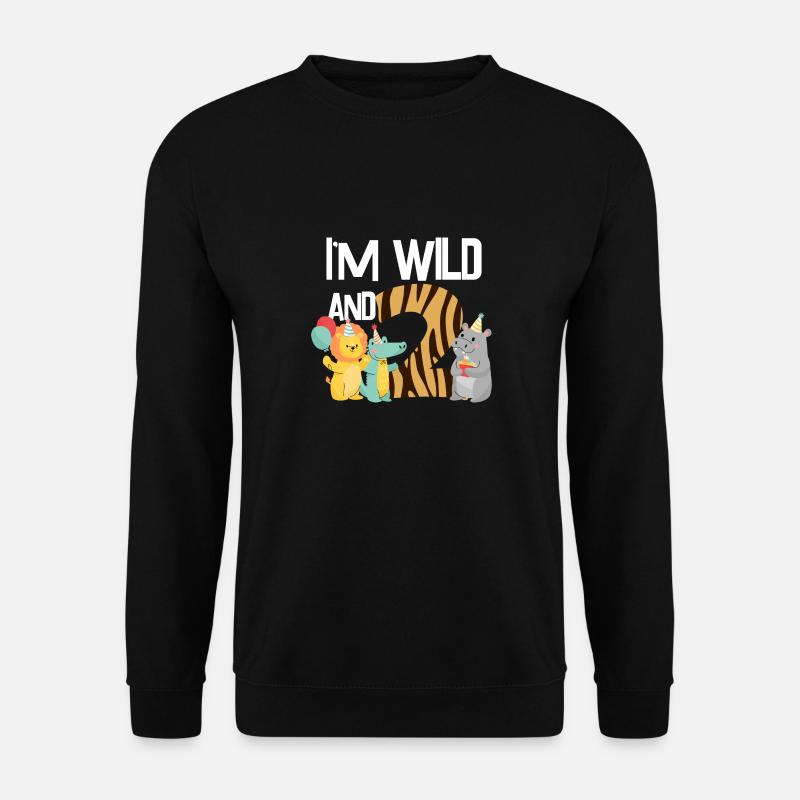 I'm wild and 2 Safari jungle - Unisex Pullover - Schwarz