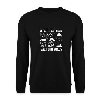 Not All Classrooms Have Four Walls Special - Unisex Pullover - Schwarz - Vorne - Alina (178cm) & Michal (187cm)