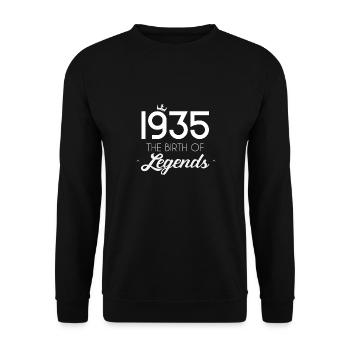 BIRTH OF LEGENDS 1935 - Unisex Pullover - Schwarz - Vorne - Alina (178cm) & Michal (187cm)