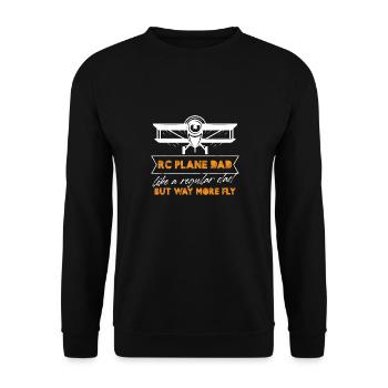 rc plane dad like regular dad but more fly Design - Unisex Sweatshirt - black - Front - Alina (178cm) & Michal (187cm)