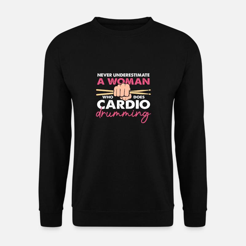 Bold Cardio Drumming Woman Design - Unisex Sweatshirt - black