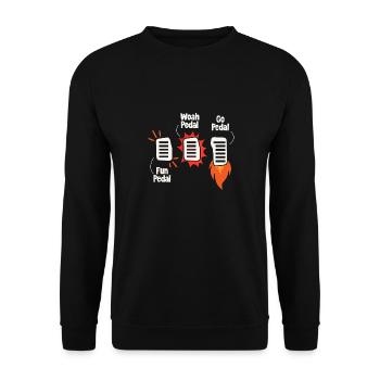 conception de pédale de voiture pour les amateurs de conduite - Sweat-shirt Unisexe - noir - Devant - Alina (178cm) & Michal (187cm)