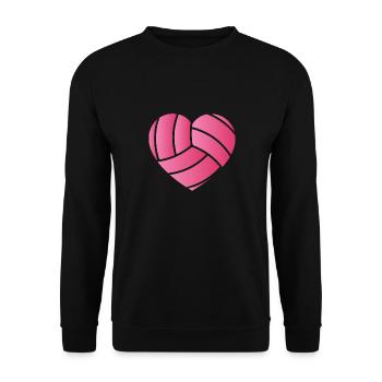 volleyball pink heart ball Design for a volleyball - Unisex Pullover - Schwarz - Vorne - Alina (178cm) & Michal (187cm)