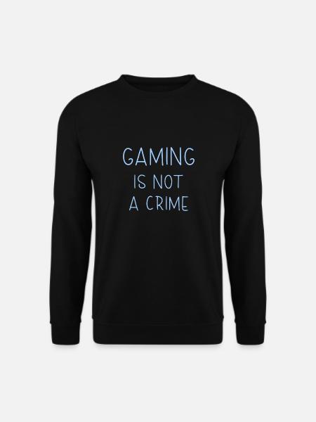 Gaming is not a crime - Unisex Pullover - Schwarz