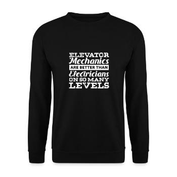 elevator mechanic better than electricians Design - Unisex Sweatshirt - black - Front - Alina (178cm) & Michal (187cm)