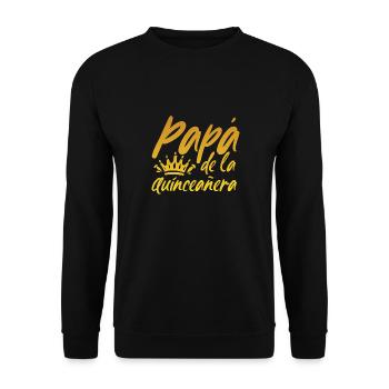 papa de la quiceanera Design for a father - Unisex Sweatshirt - black - Front - Alina (178cm) & Michal (187cm)