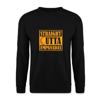 Straight Outta Empanadas Mexican Food Latin Filled - Unisex Sweatshirt - black - Front - Alina (178cm) & Michal (187cm)