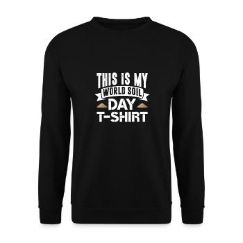 C’est ma Journée mondiale des sols Design Sciences de la Terre - Sweat-shirt Unisexe - noir - Devant - Alina (178cm) & Michal (187cm)