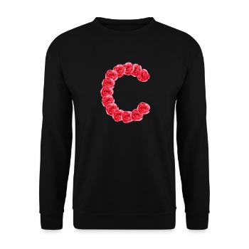 C de roses - Sweat-shirt Unisexe - noir - Devant - Alina (178cm) & Michal (187cm)