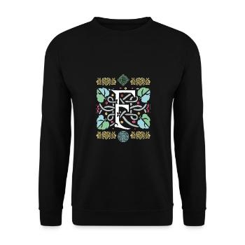 F - Unisex Pullover - Schwarz - Vorne - Alina (178cm) & Michal (187cm)