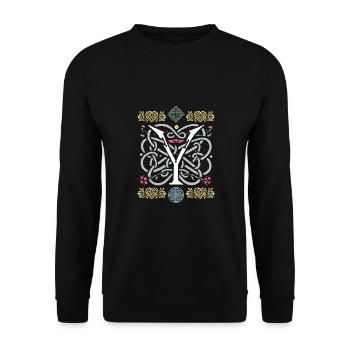 Y - Unisex Sweatshirt - black - Front - Alina (178cm) & Michal (187cm)