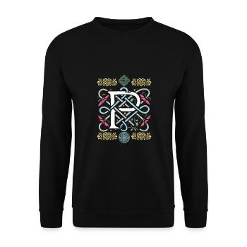 P - Unisex Pullover - Schwarz - Vorne - Alina (178cm) & Michal (187cm)