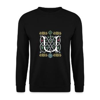 U - Sweat-shirt Unisexe - noir - Devant - Alina (178cm) & Michal (187cm)