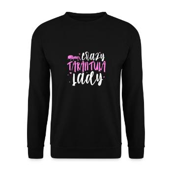 Tarantula Girl - Spider Arachnid Lover Tarantula - Unisex Sweatshirt - black - Front - Alina (178cm) & Michal (187cm)