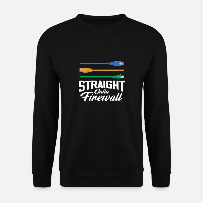 Straight Outta Firewall System Network - Unisex Pullover - Schwarz