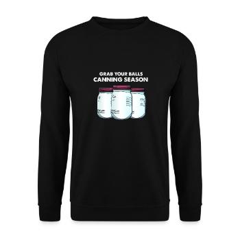 Grab your balls canning season - Unisex Sweatshirt - black - Front - Alina (178cm) & Michal (187cm)