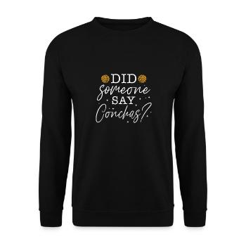 Quelqu’un a-t-il dit concha Design pour un amoureux de - Sweat-shirt Unisexe - noir - Devant - Alina (178cm) & Michal (187cm)