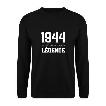 T shirt 1944 the Birth of a legend - Unisex Sweatshirt - black - Front - Alina (178cm) & Michal (187cm)