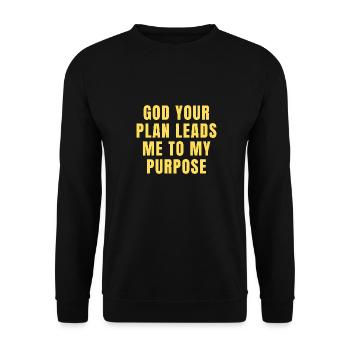 God Your Plan Leads Me To My Purpose - Christian - Unisex Sweatshirt - black - Front - Alina (178cm) & Michal (187cm)