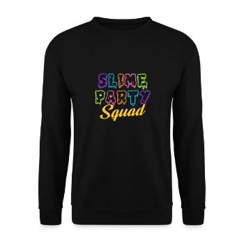 Slime Party Squad - Birthday Slime Lover Party - Unisex Pullover - Schwarz - Vorne - Alina (178cm) & Michal (187cm)