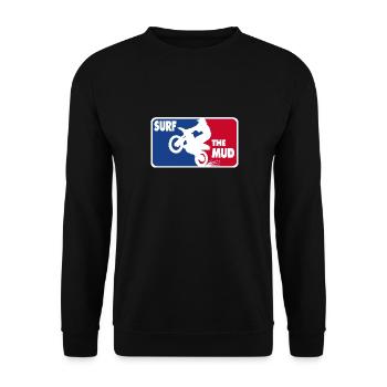 Surf the Mud - for bikers - Unisex Pullover - Schwarz - Vorne - Alina (178cm) & Michal (187cm)