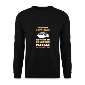 You Can`t Buy Happiness Cruising Vacation - Unisex Pullover - Schwarz - Vorne - Alina (178cm) & Michal (187cm)