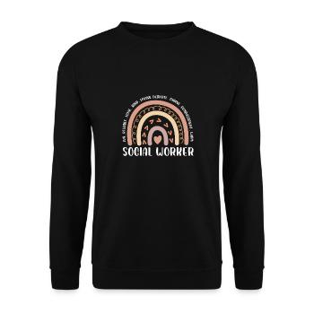 Reliable Loyal Kind Loving Dedicate Caring Social - Unisex Sweatshirt - black - Front - Alina (178cm) & Michal (187cm)