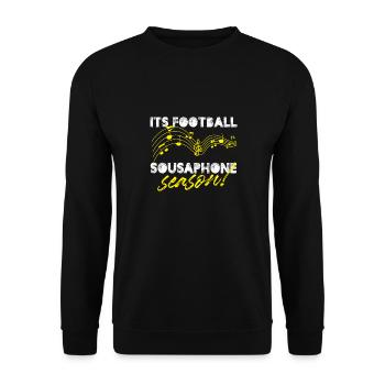 It's Football Sousaphone Season Brass Player - Unisex Pullover - Schwarz - Vorne - Alina (178cm) & Michal (187cm)