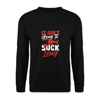 Crayfish Crawfish Crabfish It Ain't Suck Itself - Unisex Pullover - Schwarz - Vorne - Alina (178cm) & Michal (187cm)
