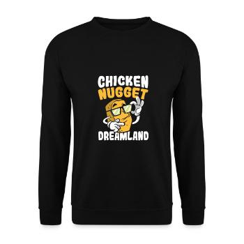 Nuggets de poulet Nugget de poulet Dreamland - Sweat-shirt Unisexe - noir - Devant - Alina (178cm) & Michal (187cm)