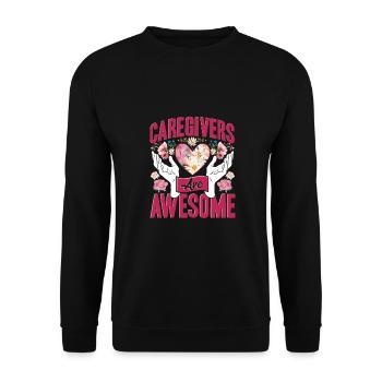 Nursing Assistant Caregivers - Unisex Sweatshirt - black - Front - Alina (178cm) & Michal (187cm)