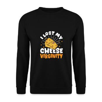 Fromage Mozzarella Fromage Cheddar Amateurs de fromage - Sweat-shirt Unisexe - noir - Devant - Alina (178cm) & Michal (187cm)