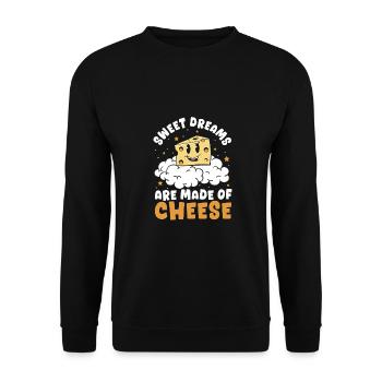 Les beaux rêves sont faits de fromage - Sweat-shirt Unisexe - noir - Devant - Alina (178cm) & Michal (187cm)