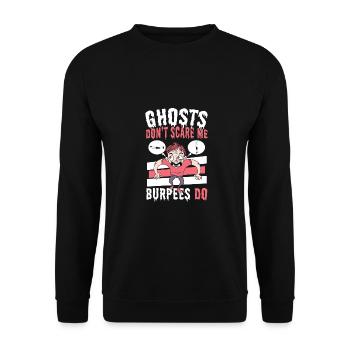 Fitness Jump Squats Burpees Entraînement - Sweat-shirt Unisexe - noir - Devant - Alina (178cm) & Michal (187cm)