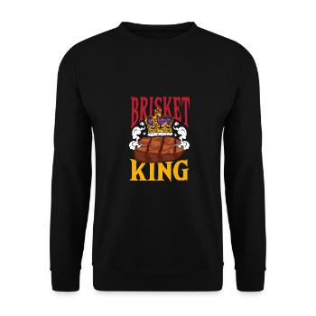 Grillfleisch Geräuchertes Rindfleisch Fleisch - Unisex Pullover - Schwarz - Vorne - Alina (178cm) & Michal (187cm)