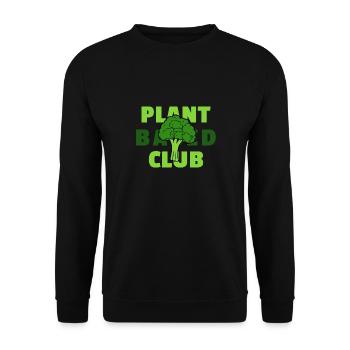 Plant Based Club Vegetarian Vegan Diet - Unisex Sweatshirt - black - Front - Alina (178cm) & Michal (187cm)