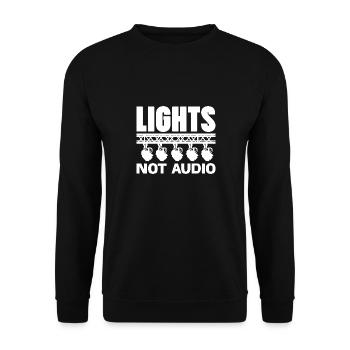 Lights Not Audio Stage Crew Design - Unisex Sweatshirt - black - Front - Alina (178cm) & Michal (187cm)