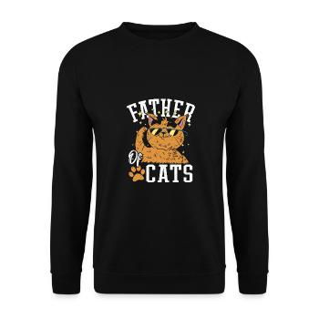 Cat Dad Lunettes de soleil Cat Lover Dad - Sweat-shirt Unisexe - noir - Devant - Alina (178cm) & Michal (187cm)