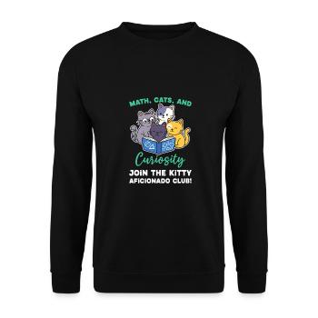 Math Cats Cat Lover Teacher Student - Unisex Sweatshirt - black - Front - Alina (178cm) & Michal (187cm)