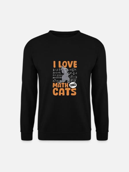 Mathematik Katzen Katzenliebhaber Lehrer Schüler - Unisex Pullover - Schwarz