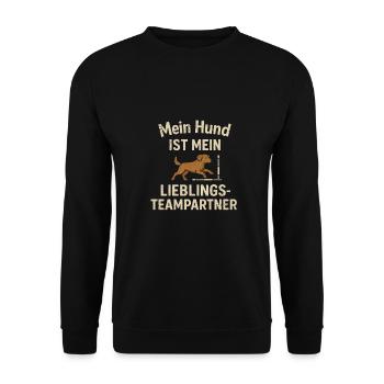 Agility Dog Training Team Partenaire Dog Lover - Sweat-shirt Unisexe - noir - Devant - Alina (178cm) & Michal (187cm)