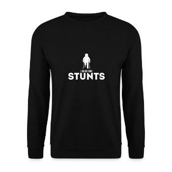 Beinbruch Gute Besserung Gebrochenes Bein Geschenk - Unisex Pullover - Schwarz - Vorne - Alina (178cm) & Michal (187cm)