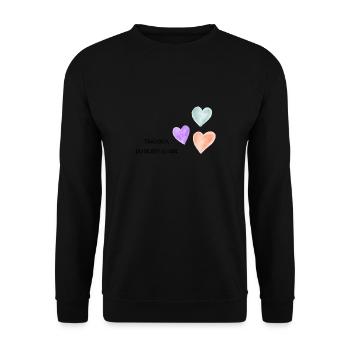 eunde - Sweat-shirt Unisexe - noir - Devant - Alina (178cm) & Michal (187cm)
